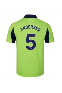 Fulham Joachim Andersen #5 Fotballdrakt Borte Klær 2025-26 Korte ermer